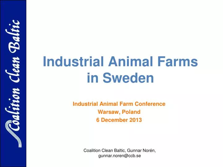 industrial animal farms in sweden