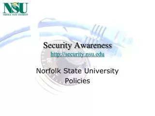 Security Awareness security.nsu
