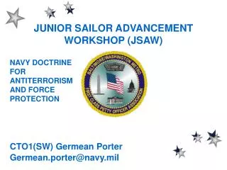 JUNIOR SAILOR ADVANCEMENT WORKSHOP (JSAW)