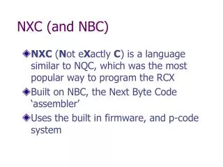 NXC (and NBC)