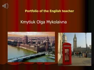 Portfolio of the English teacher