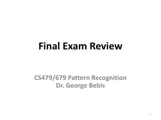 Final Exam Review