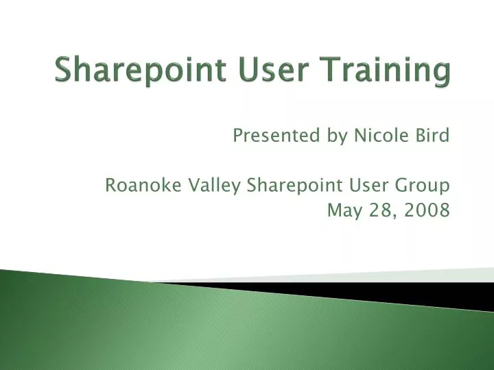 sharepoint user training
