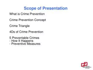 Scope of Presentation