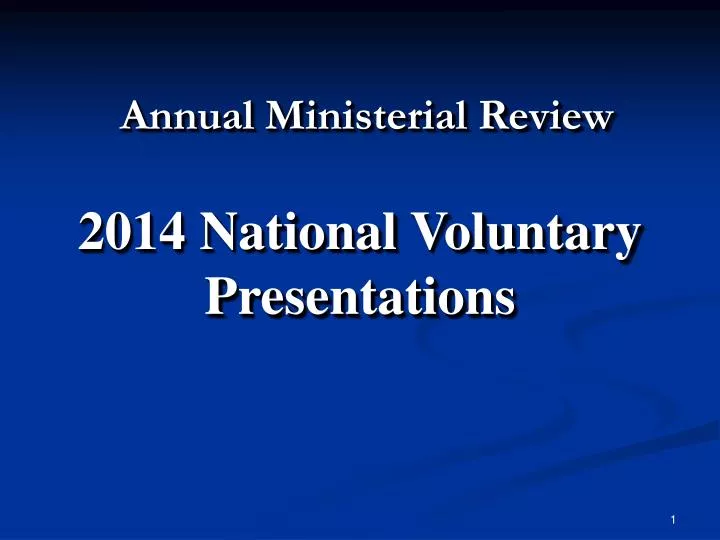 annual ministerial review 2014 national voluntary presentations