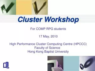 Cluster Workshop