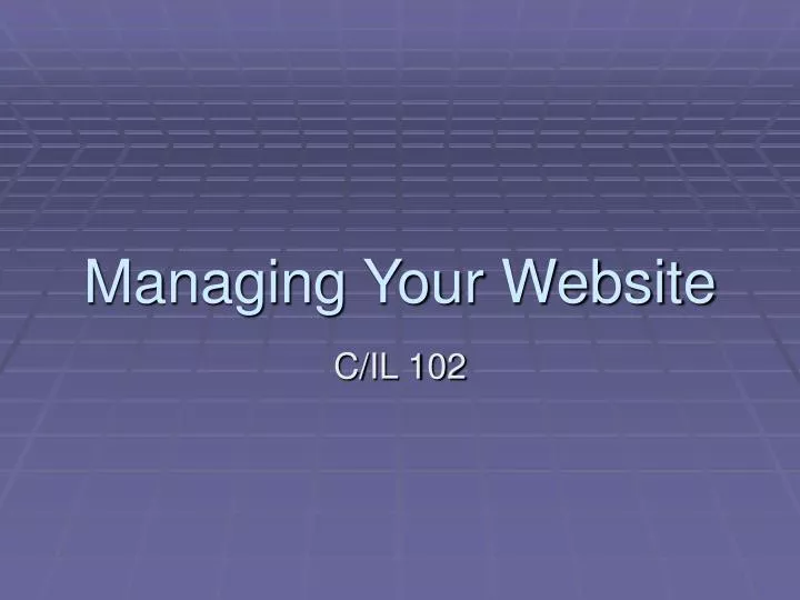 managing your website