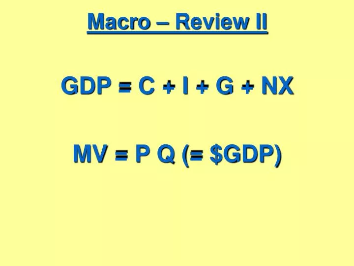 macro review ii