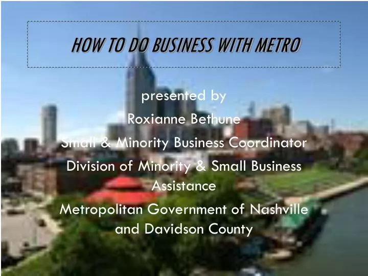 how to do business with metro