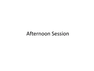 afternoon session