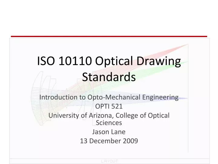 iso 10110 optical drawing standards