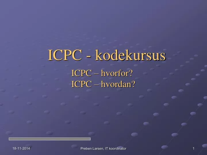 icpc kodekursus
