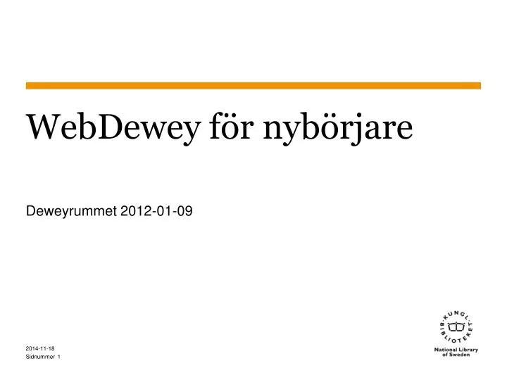 PPT - WebDewey För Nybörjare PowerPoint Presentation, Free Download ...