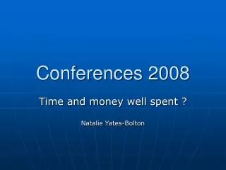 Conferences 2008