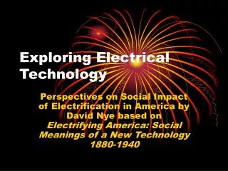 Exploring Electrical Technology