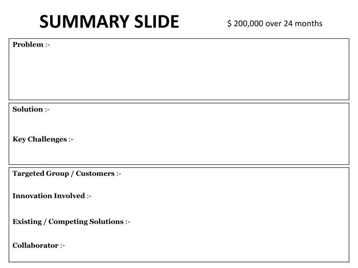 summary slide