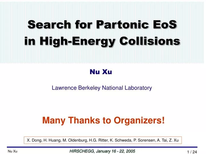search for partonic eos in high energy collisions
