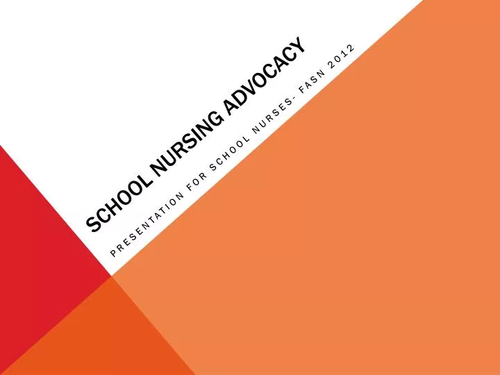 school nursing advocacy