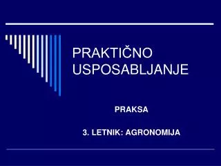 prakti no usposabljanje