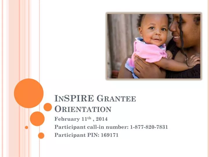 inspire grantee orientation