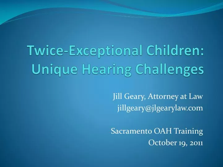 twice exceptional children unique hearing challenges