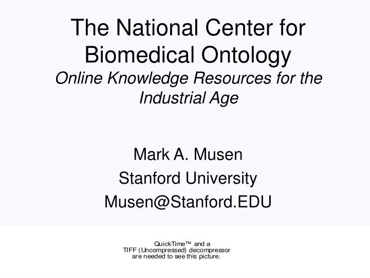 the national center for biomedical ontology online knowledge resources for the industrial age