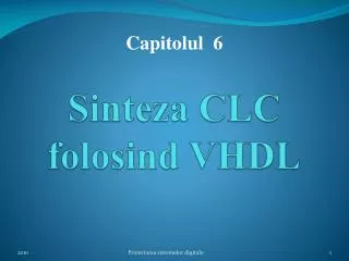 sinteza clc folosind vhdl