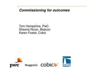 Commissioning for outcomes