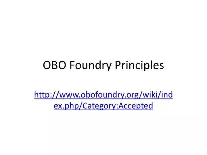 obo foundry principles