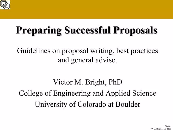 preparing successful proposals