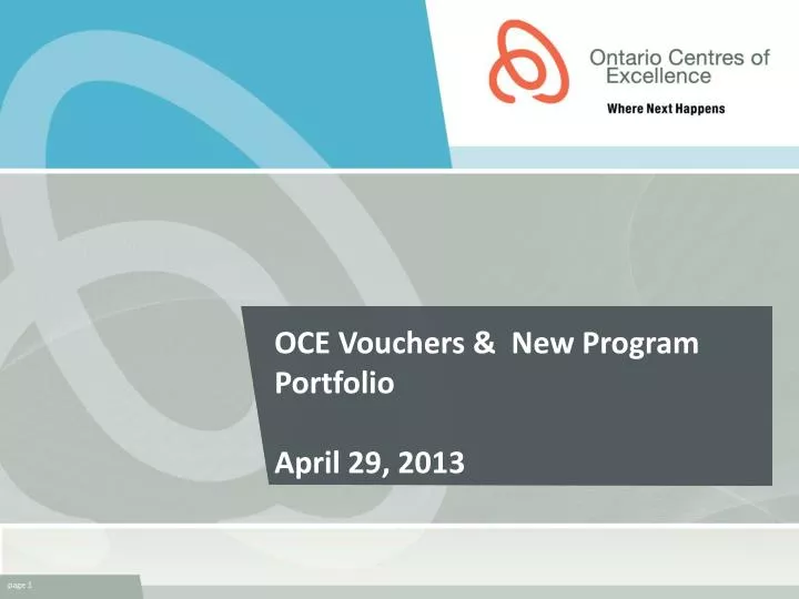 oce vouchers new program portfolio april 29 2013