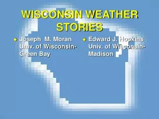 WISCONSIN WEATHER STORIES