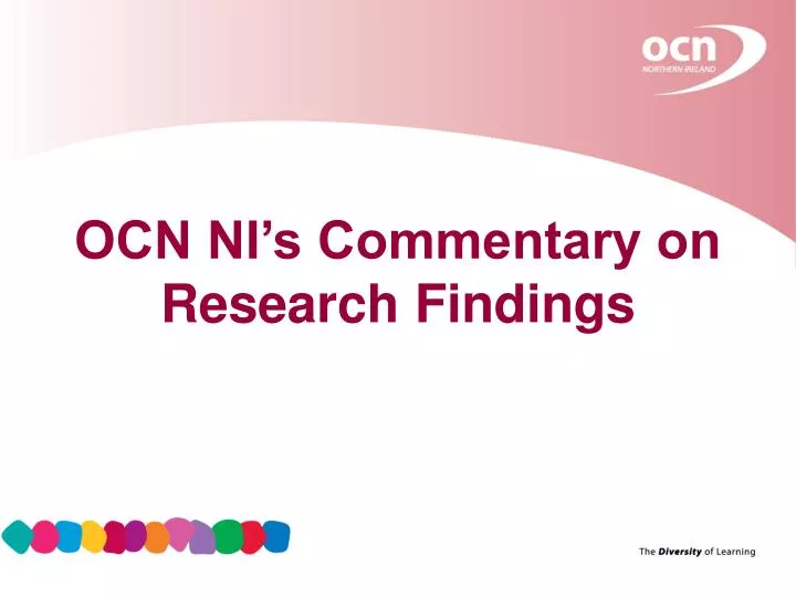 ocn ni s commentary on research findings