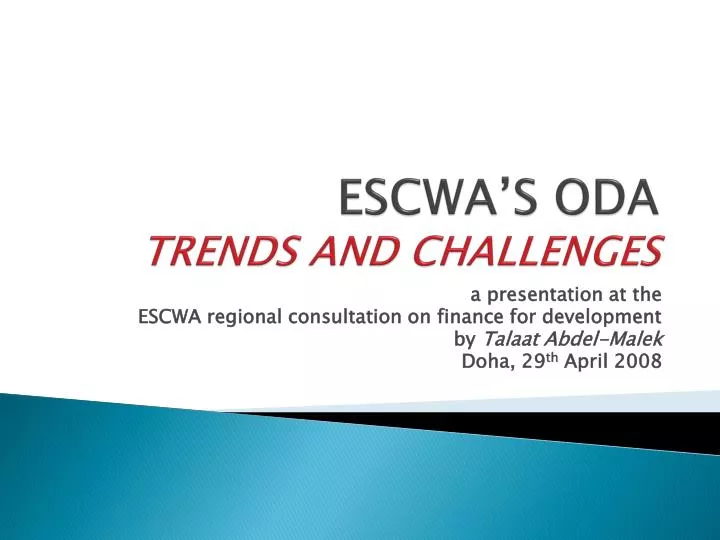 escwa s oda trends and challenges