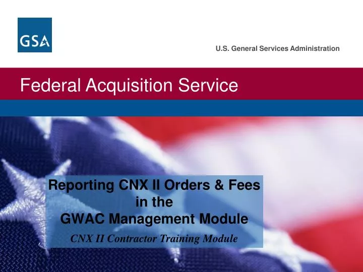 reporting cnx ii orders fees in the gwac management module