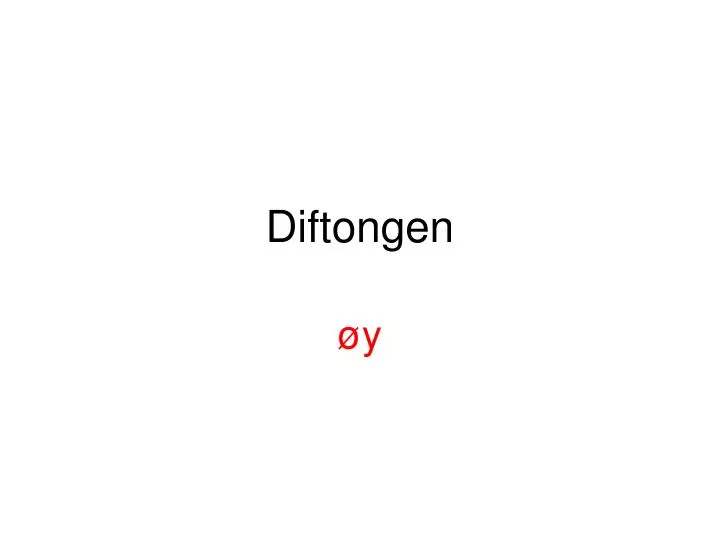 diftongen