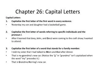 Chapter 26: Capital Letters