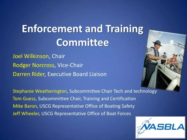 enforcement and training committee