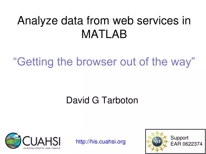analyze data from web services in matlab getting the browser out of the way