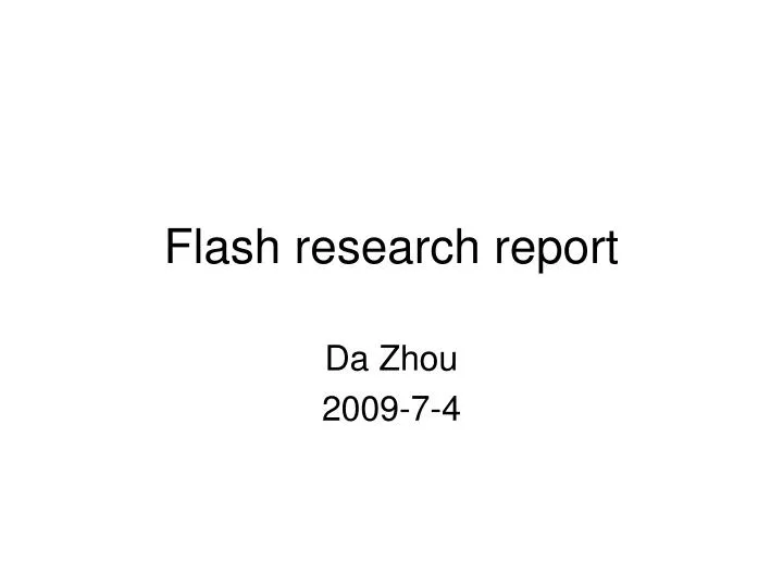 flash research report