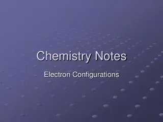 Chemistry Notes