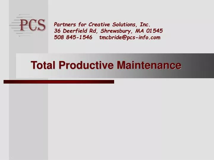 total productive maintenance