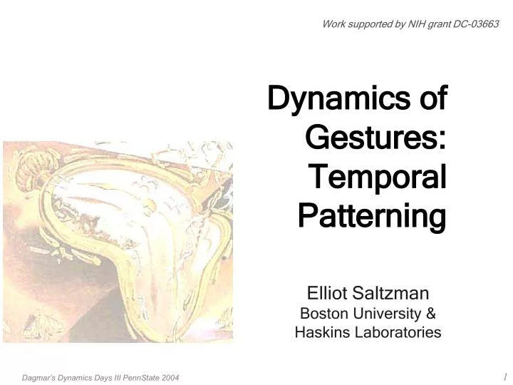 dynamics of gestures temporal patterning