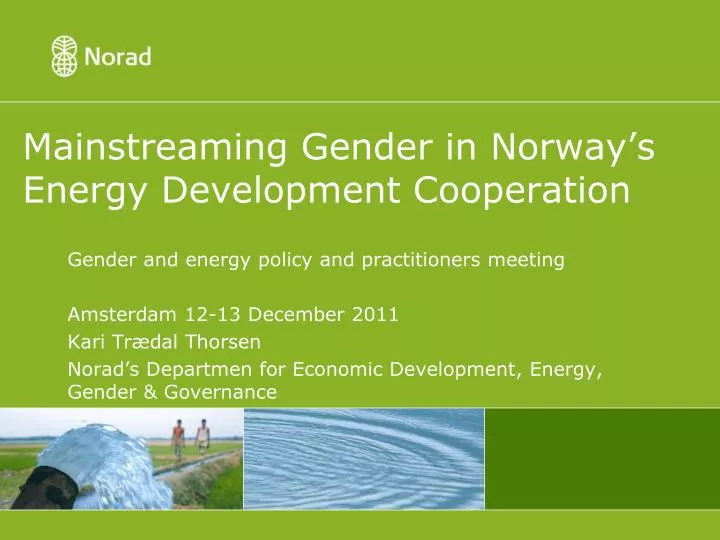 mainstreaming gender in norway s energy development cooperation
