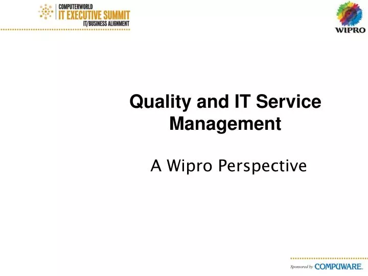 quality and it service management