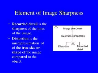 Element of Image Sharpness