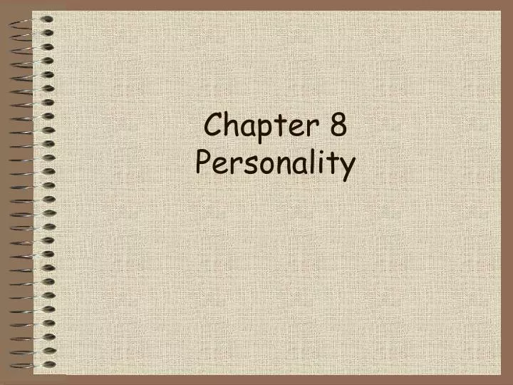 chapter 8 personality