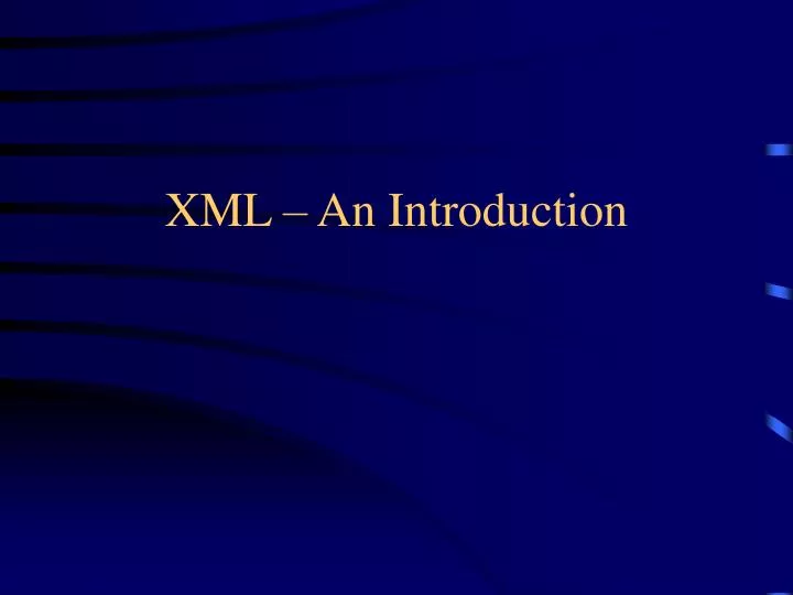 xml an introduction