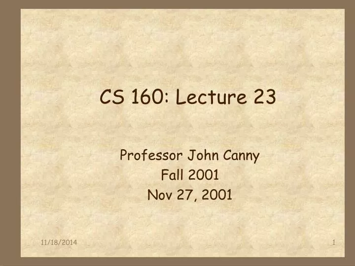 cs 160 lecture 23