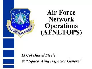 Air Force Network Operations (AFNETOPS)